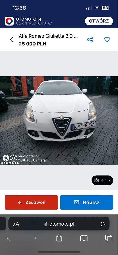 Alfa Romeo Giulietta 2.0JTDm 170km Automat TCT 2012