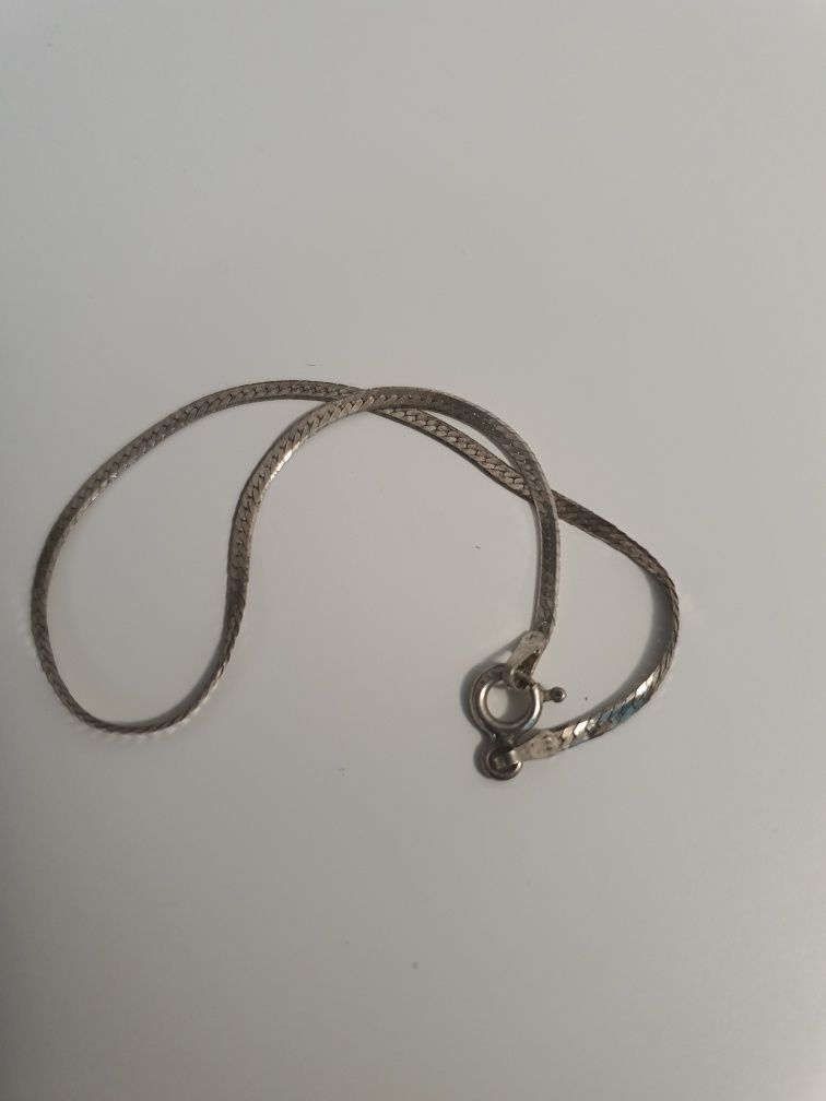 Srebrny łańcuszek + bransoletka  srebro pr. 925 stan idealny