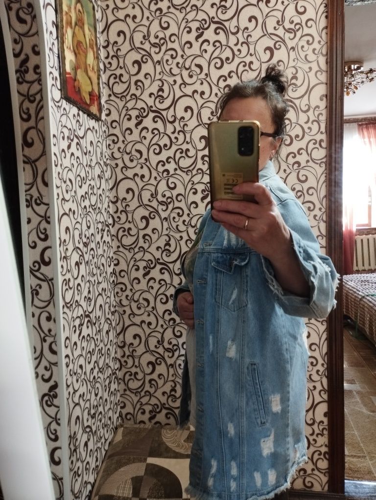 Джинсовий  оверсайз піджак ,кардиган.