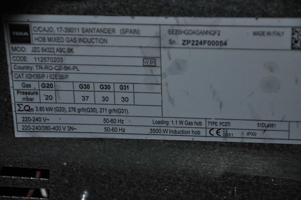 Płyta indukcyjno-gazowa Teka