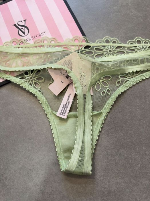 nowe stringi victoria's secret M siateczka eyelet mesh