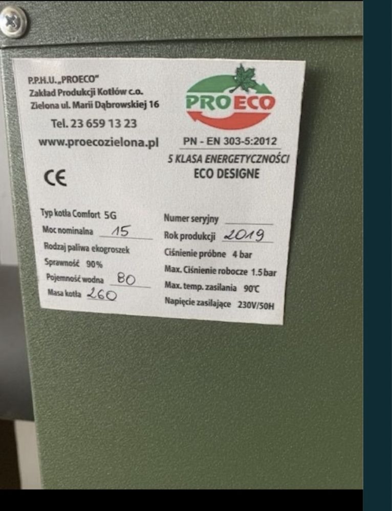 Kocioł piec pellet ekogroszek montaż podajnik eco desgin