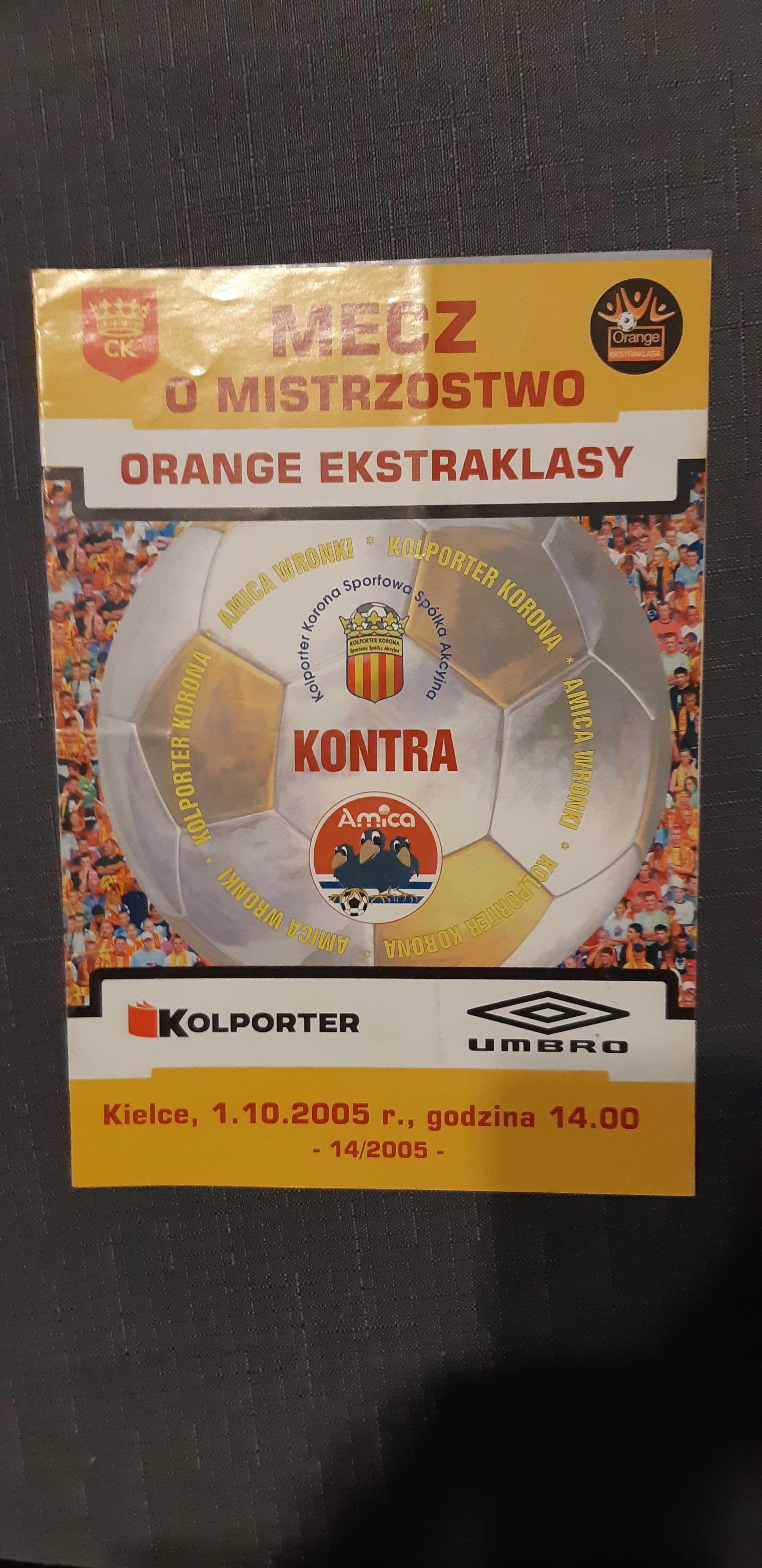 program Korona Kielce -Amica  Wronki 1.10.2005