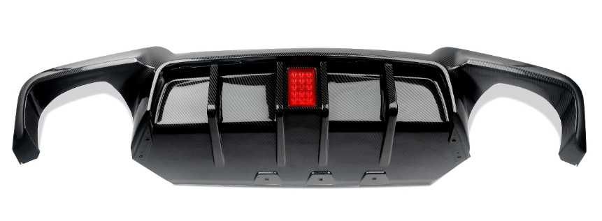 Dyfuzor Dokładka Spoiler LED BMW F10 F11 CZARNY POŁYSK / CARBON