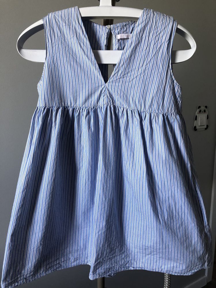 ZARA sukienka-kombinezon, paski, baby blue