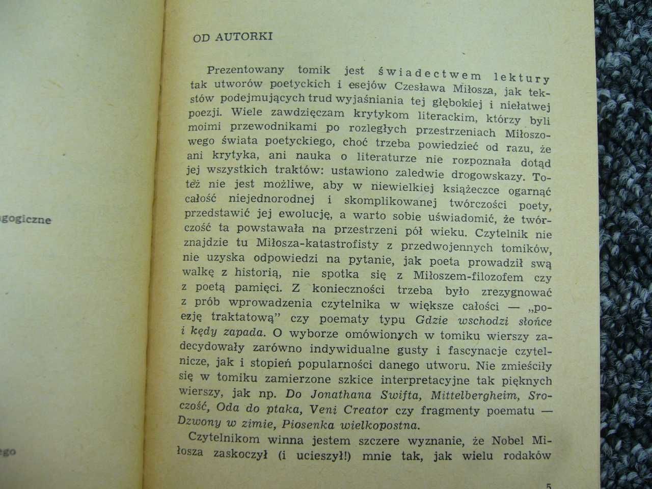 Poezje Czesława Miłosza - Bożena Chrząstowska