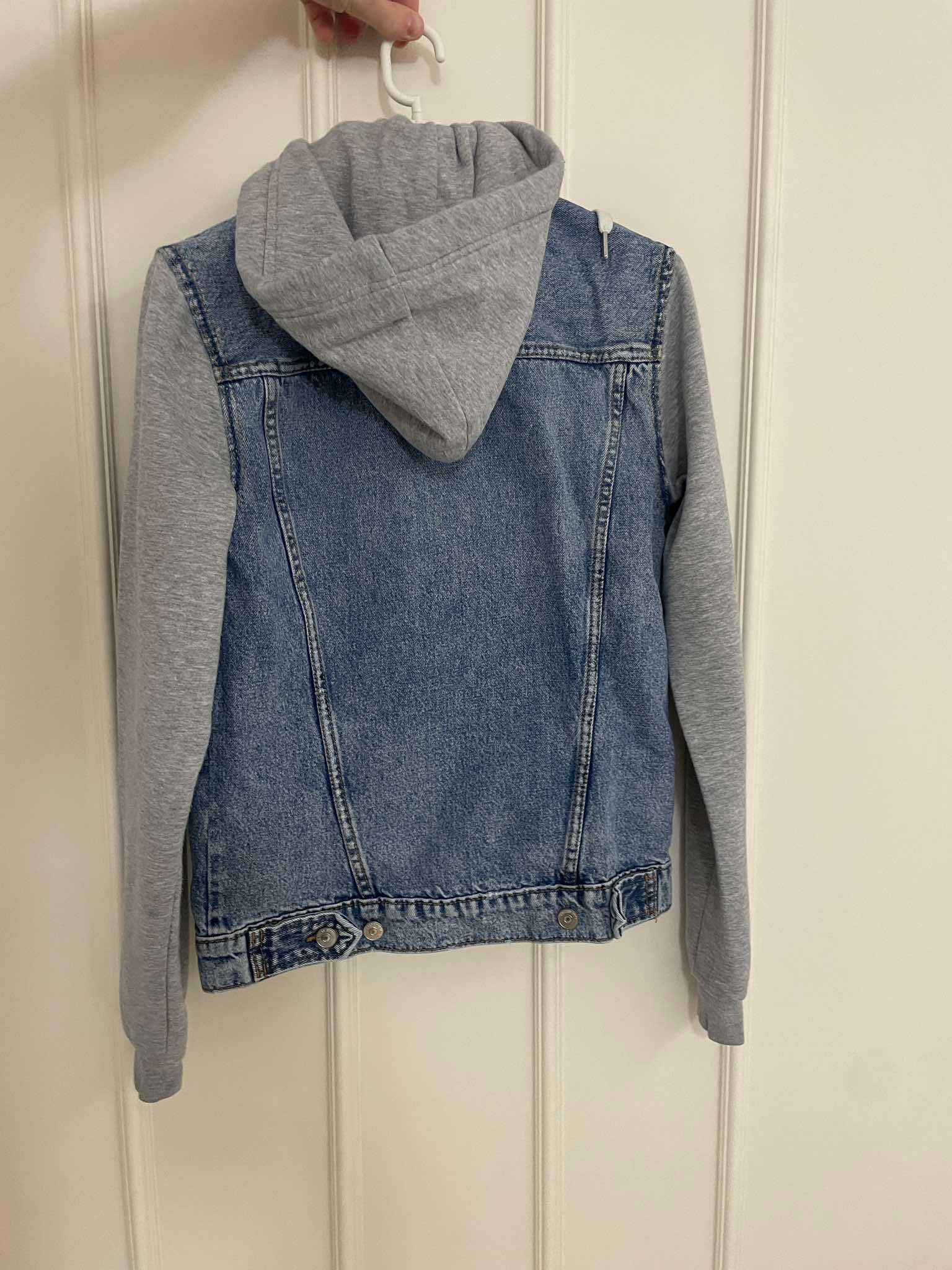 Jeansowa kurtka z kapturem H&M Xs
