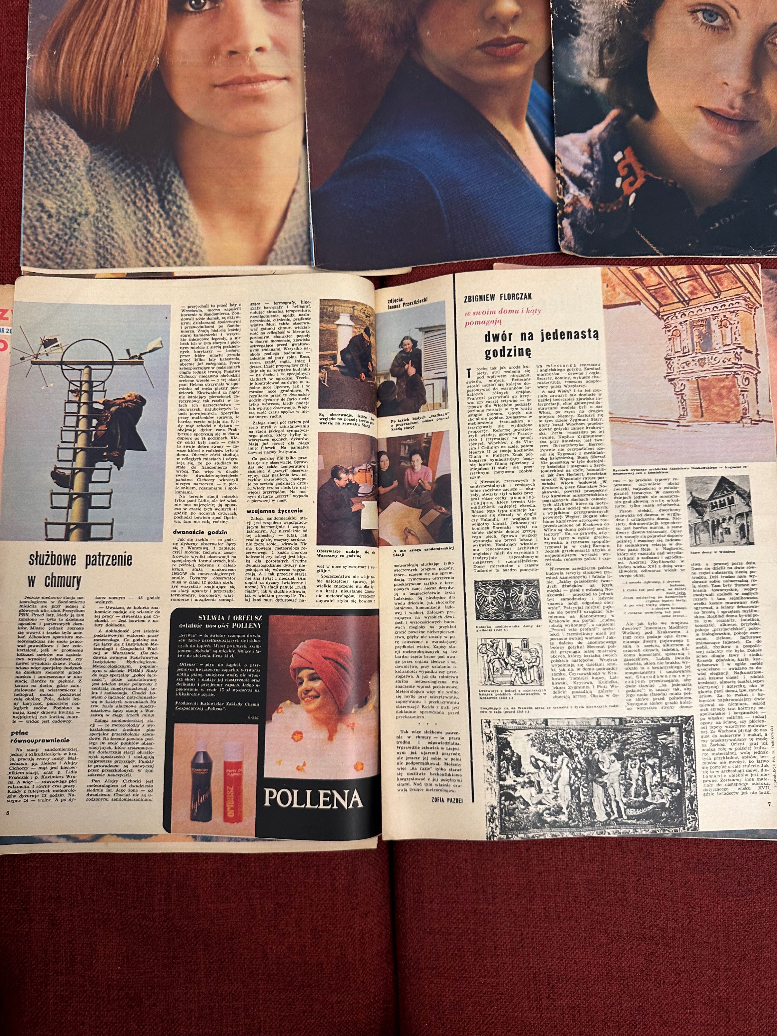 Stare czasopisma z lat 1971 - 1975 roku!! Oryginał!! ZWIERCIADŁO