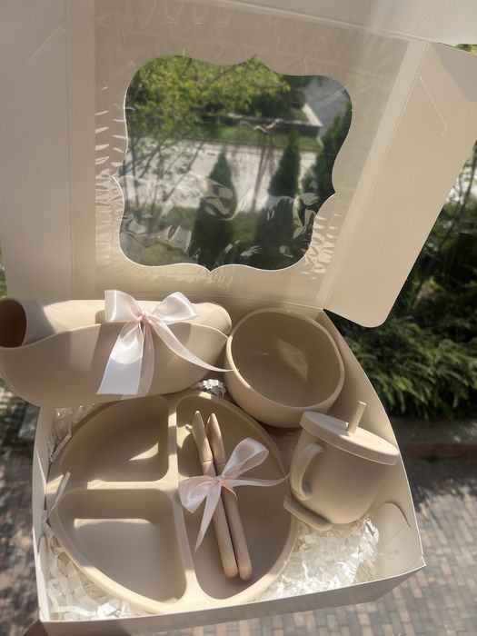 Силіконовий  посуд, дитяча посуда , прикорм. Ціна за  повний набір