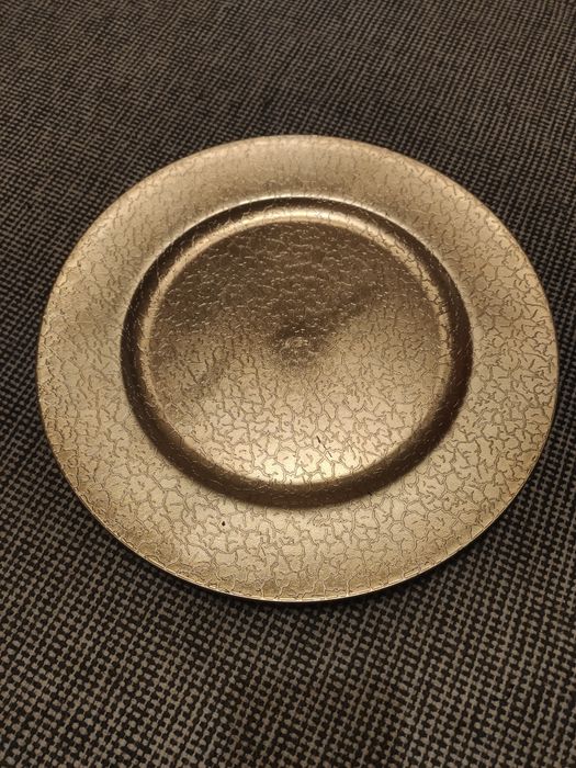 Talerz dekoracyjny złoto Średnica 33cm