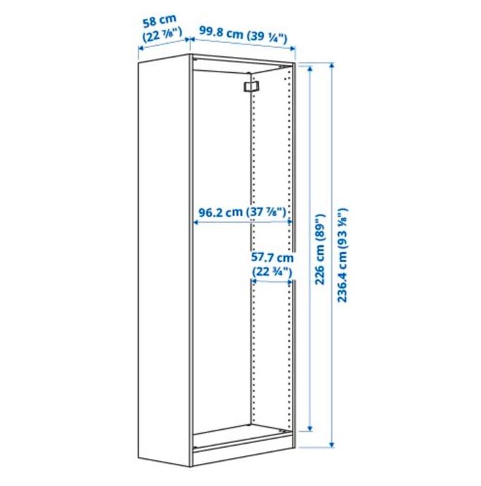 Estrutura PAX: 1 por 2,36 metros em preto