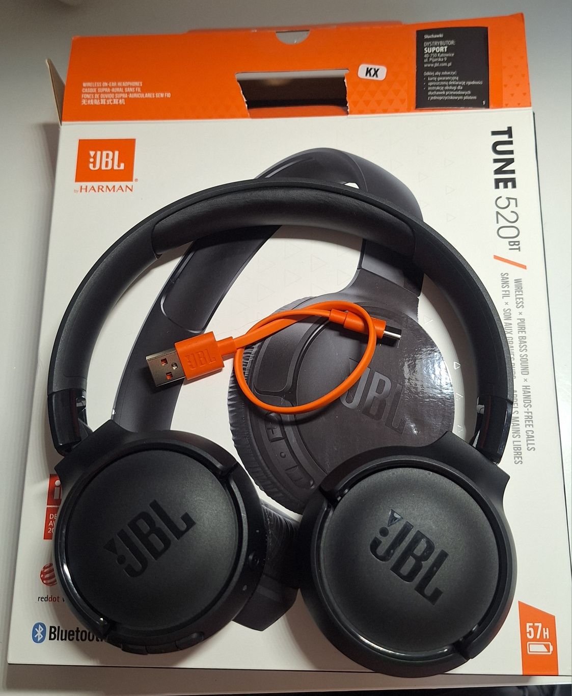Słuchawki nauszne JBL Tune 520 bt