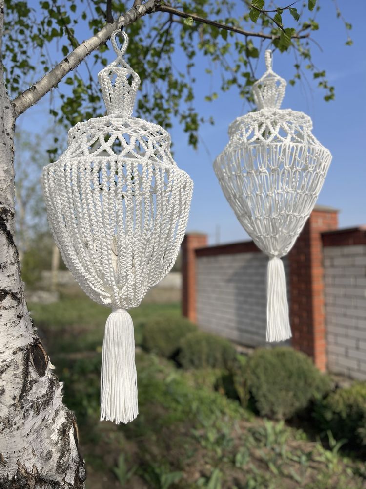 Макраме абажур- ліхтар-нічник