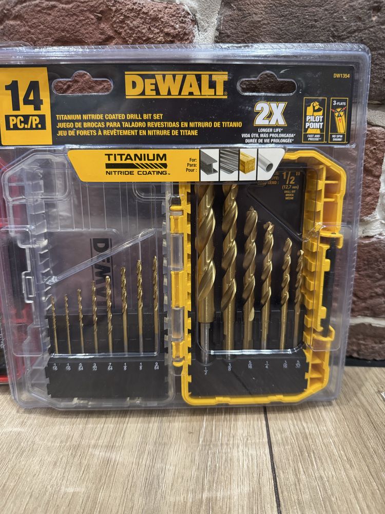 Набор сверл DeWalt (14шт) black and gold , titanium