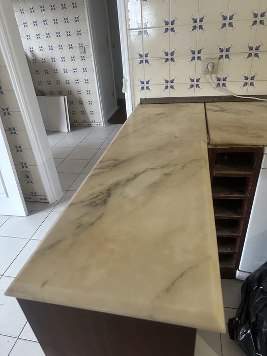 Pedra mármore de bancada de cozinha