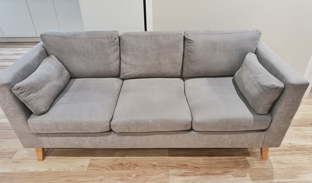 Sofa 3-osobowa w stylu skandynawskim 205cm szara