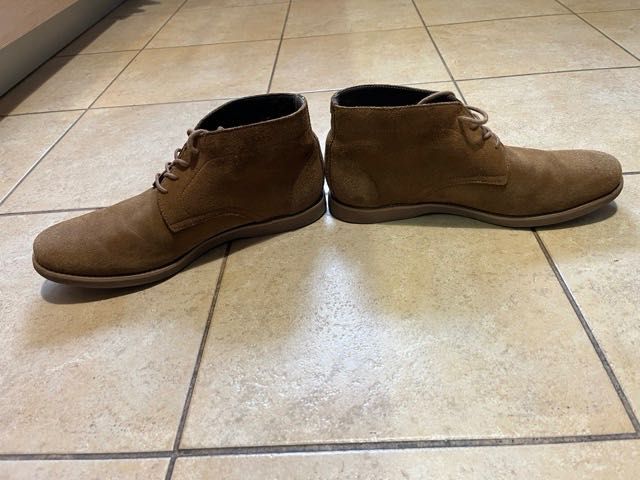 Trzewiki męskie zamszowe brązowe 40
