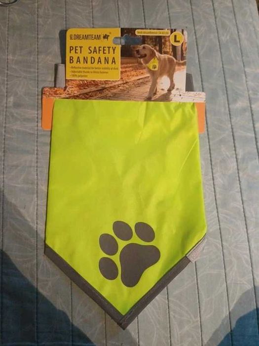 Chusta odblaskowa dla pieska odblask dla zwierząt bandana dla pieska