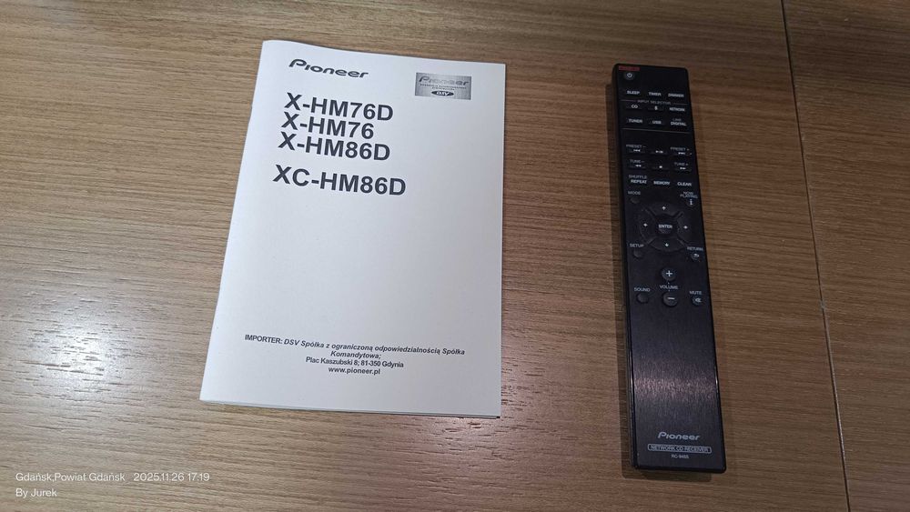 Odtwarzacz sieciowy, wieża Hi FI, Pioneer  HM 76 D