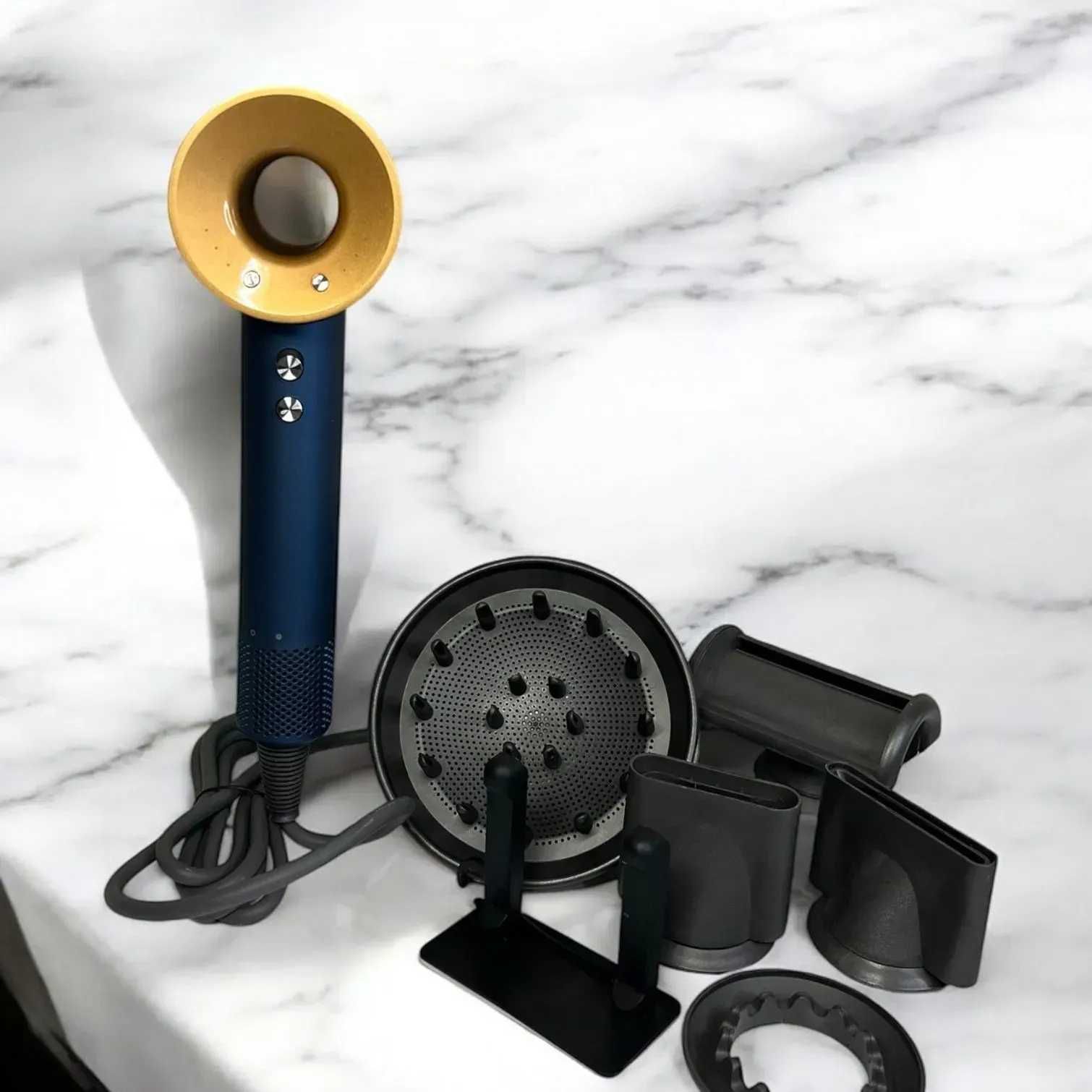 Люкс Фен Dyson Supersonic Premium 5 насадок, Blue/Copper 1:1