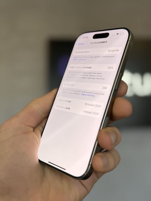 RATY 0% iPhone 16 Pro 256GB BATERIA 95% GWARANCJA 12 miesiecy!!!