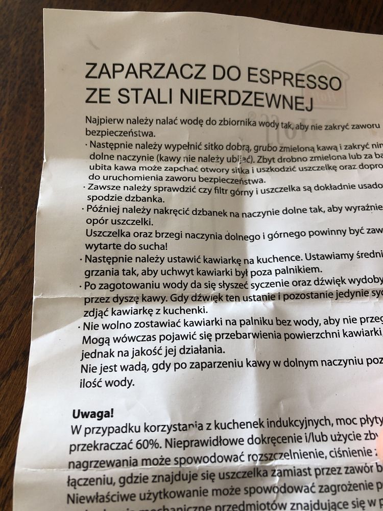 Kawiarka/ zaparzacz espresso