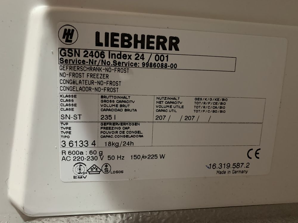 Продам морозильну камеру Liebherr Premium no-frost