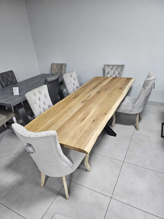 Stół duży dębowy na pająku