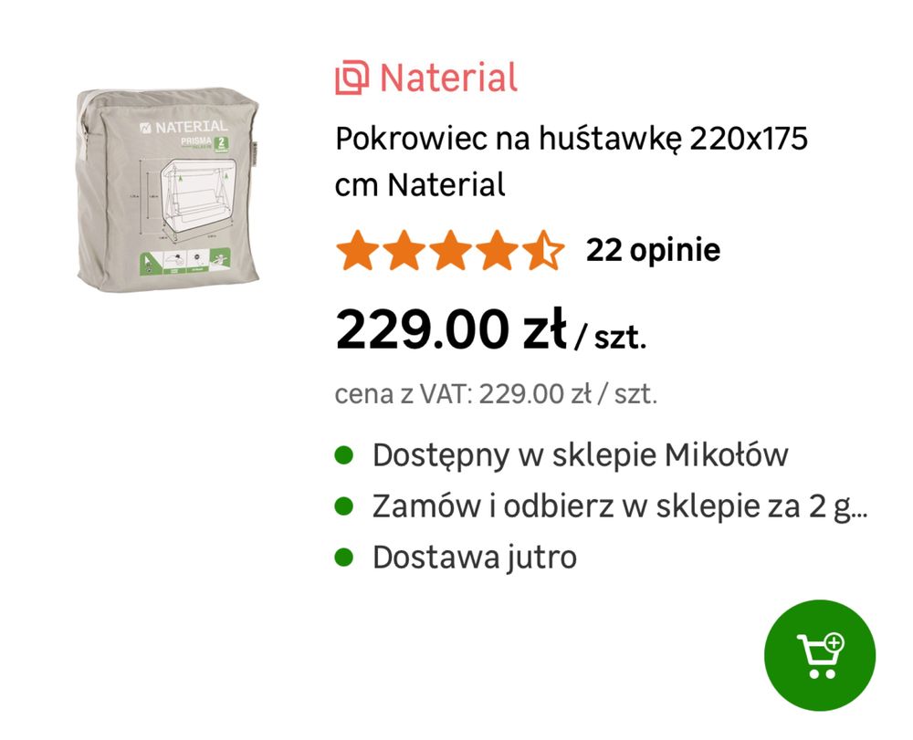 Sprzedam pokrowiec na hustawke  uzywany 2 mies