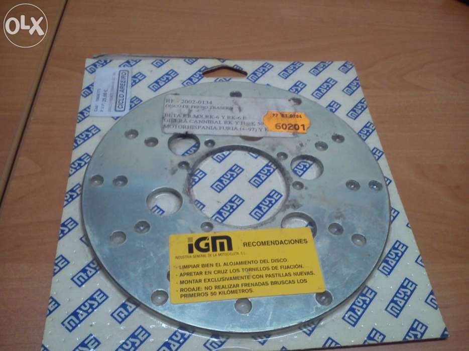 Lote 2 discos travão motas