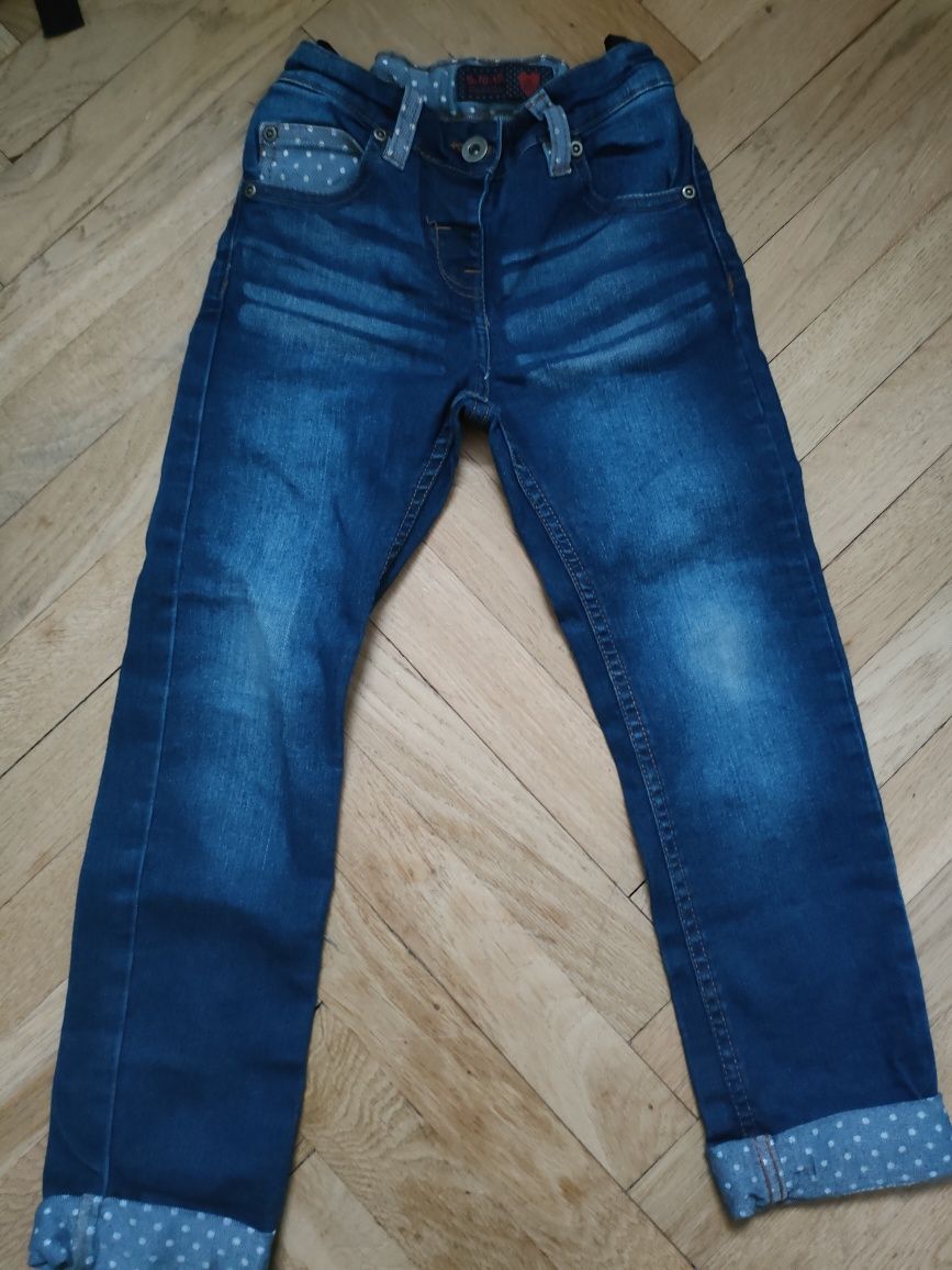 Piękne spodnie 5.10.15 jeans r.122