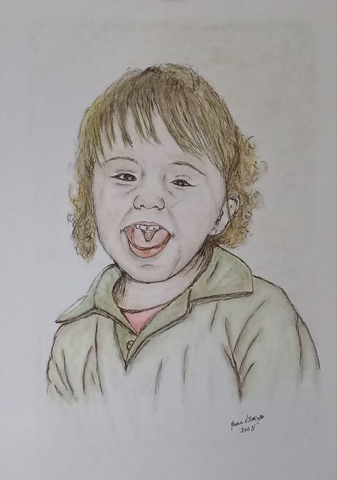 Pintura retratos por fotografia ofereça Arte