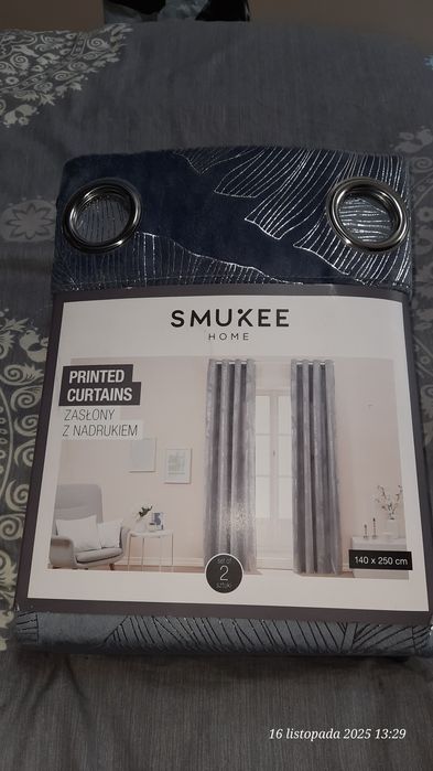 Aksamitne zaslony na przelotkach 140x250 2 szt.