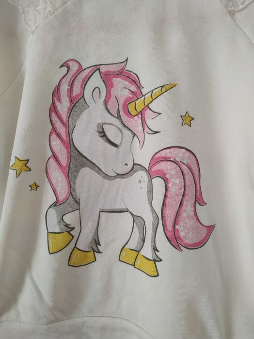 Komplet dresowy dres zestaw r. 74 68 jednorożec Unicorn + gratis