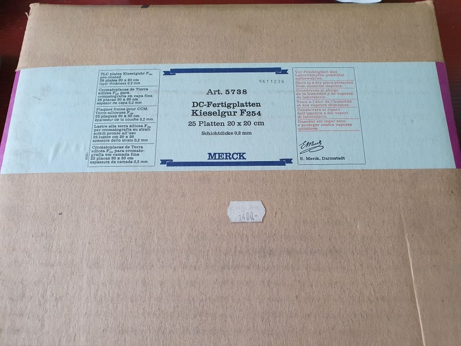 Chromatografia cienkowarstwowa TLC płytki chromatograficzne Merck 5738