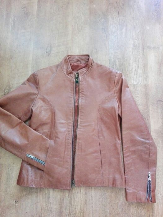 Kurtka damska, ramoneska r. S (skóra naturalna)