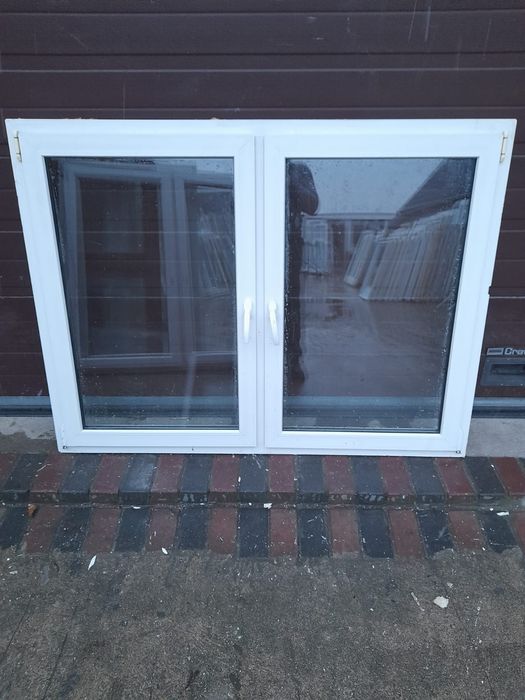 Okna 157x120 pcv okno dwuskrzydłowe używane Niemieckie DOWÓZ CAŁY KRAJ