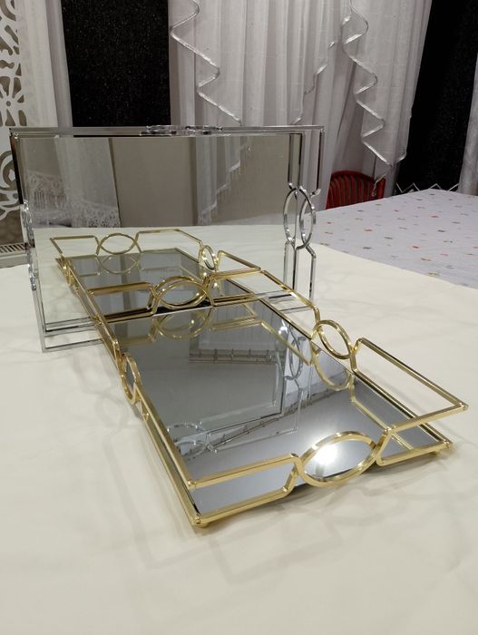 Taca złota srebrna dekoracja świecznik dynia jesień święta wnętrza