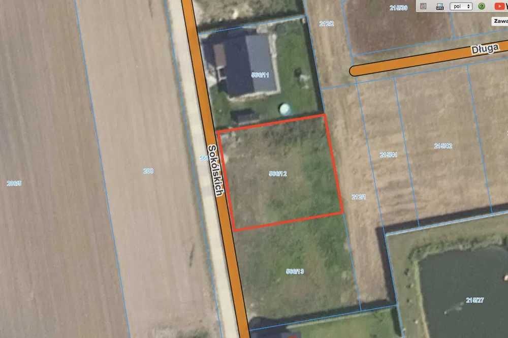 Działka budowlana 932 m² – Sędzinko, ul. Sokólskich | 120 000 zł