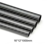 Карбонова трубка 3k twill 16*12*1000мм, 1м