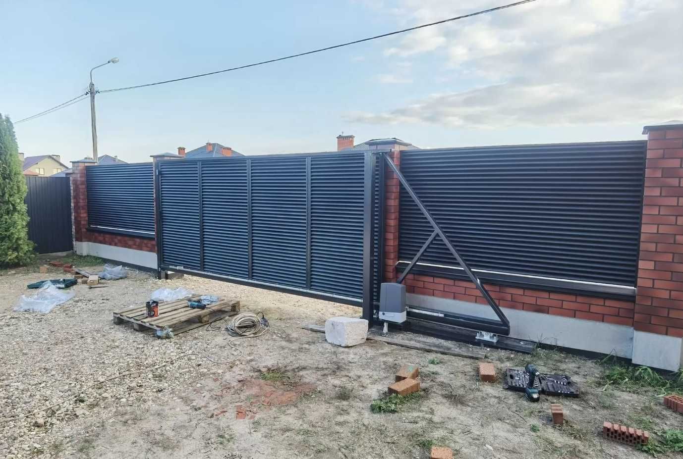 ‼️Відкатні ворота/Откатные ворота, Каркас ворот WELDER k114, Доставка