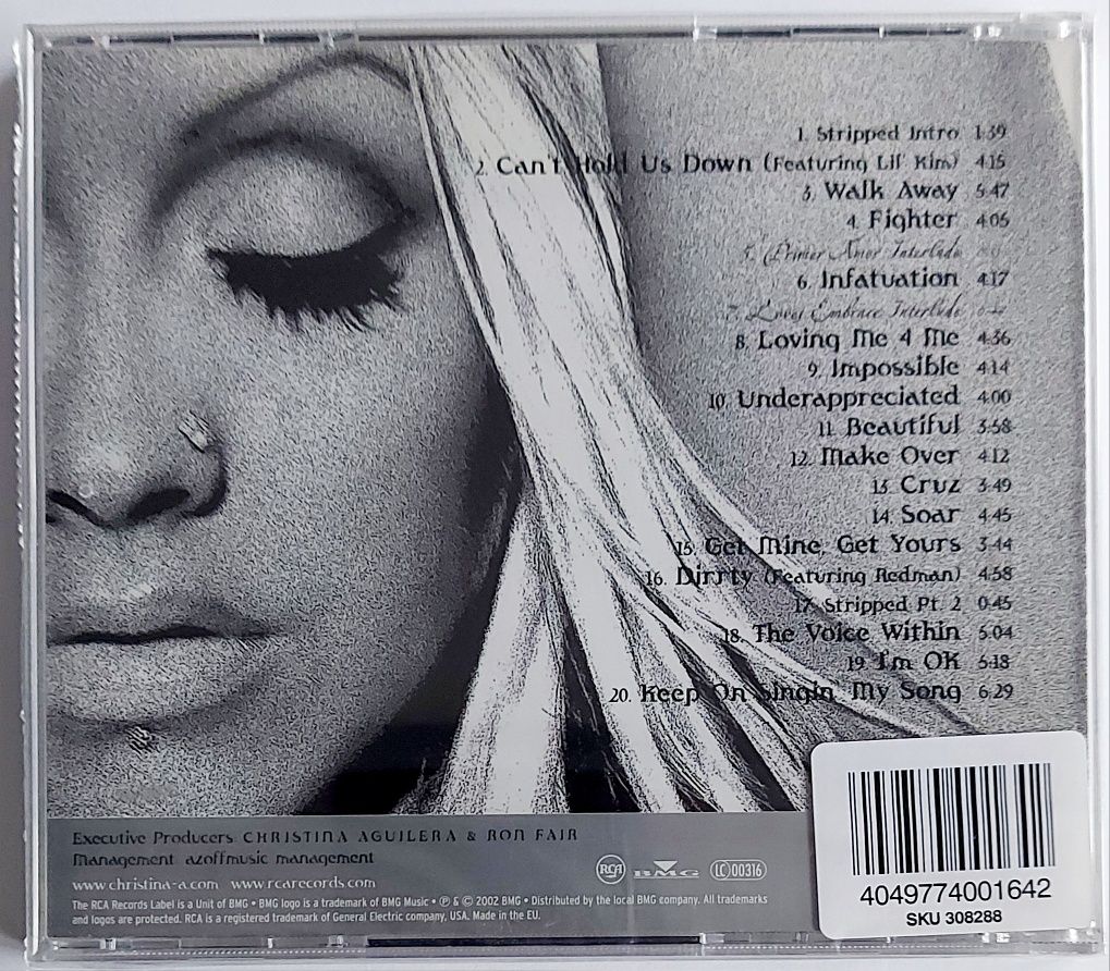 Christina Aguilera Stripped 2002r (Folia)