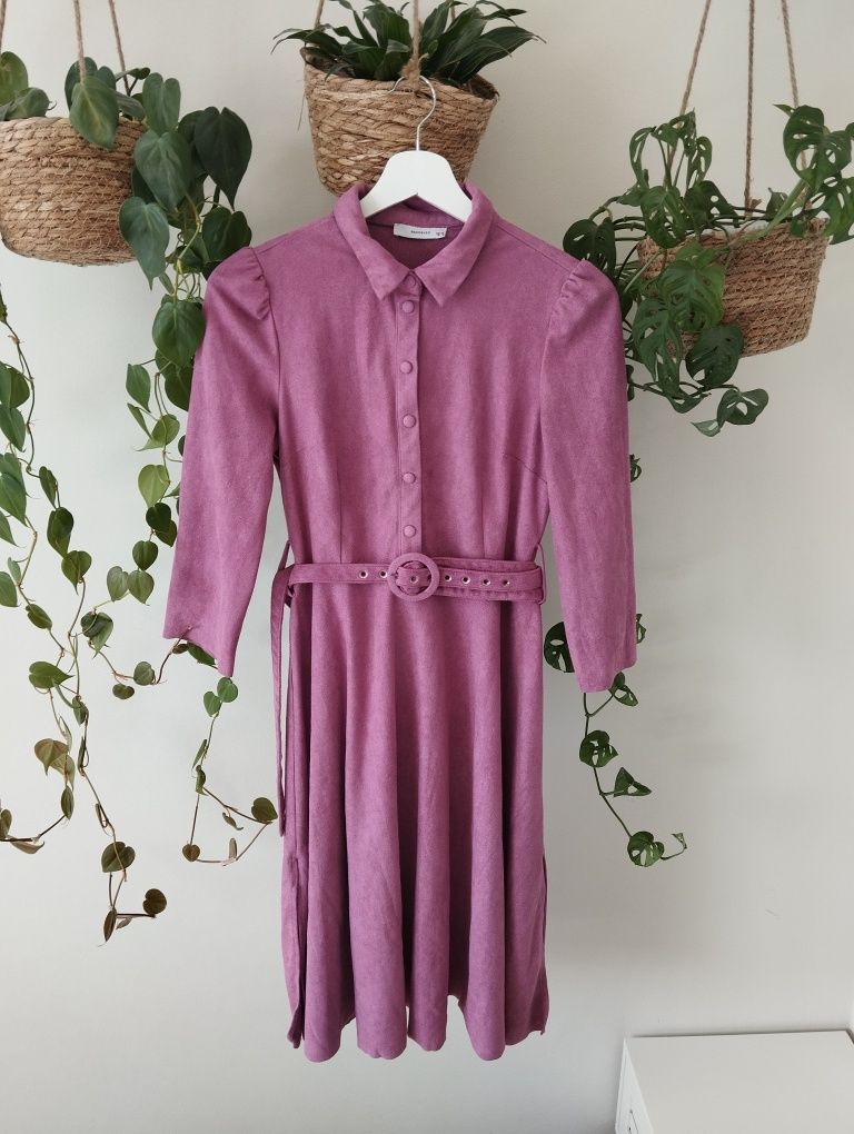 Elegancka sukienka koktajlowa, midi, święta, komunia, do biura r.36 Re