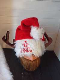 Новорічна червона шапка Олень Санта Клаус Миколай дід мороз