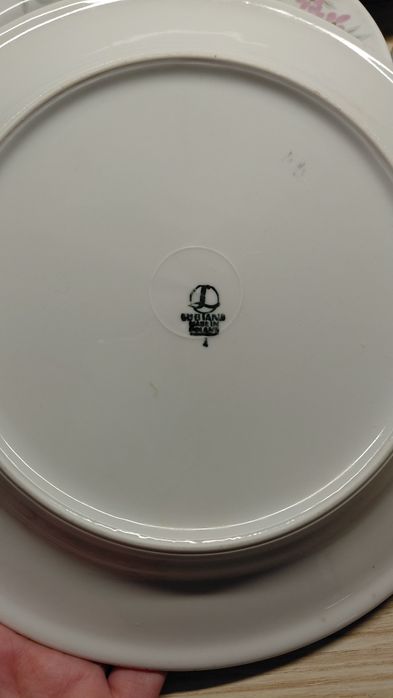 Zestaw talerzy z porcelany, Lubiana  PRL