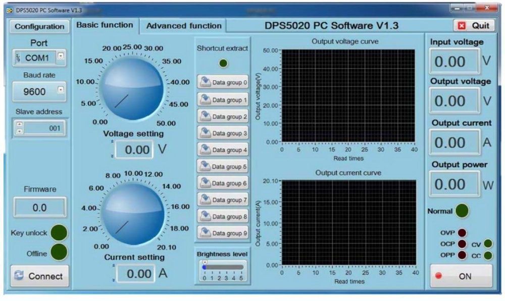 Програмований модуль блоку живлення DPS5020 USB BT (50В 20А)