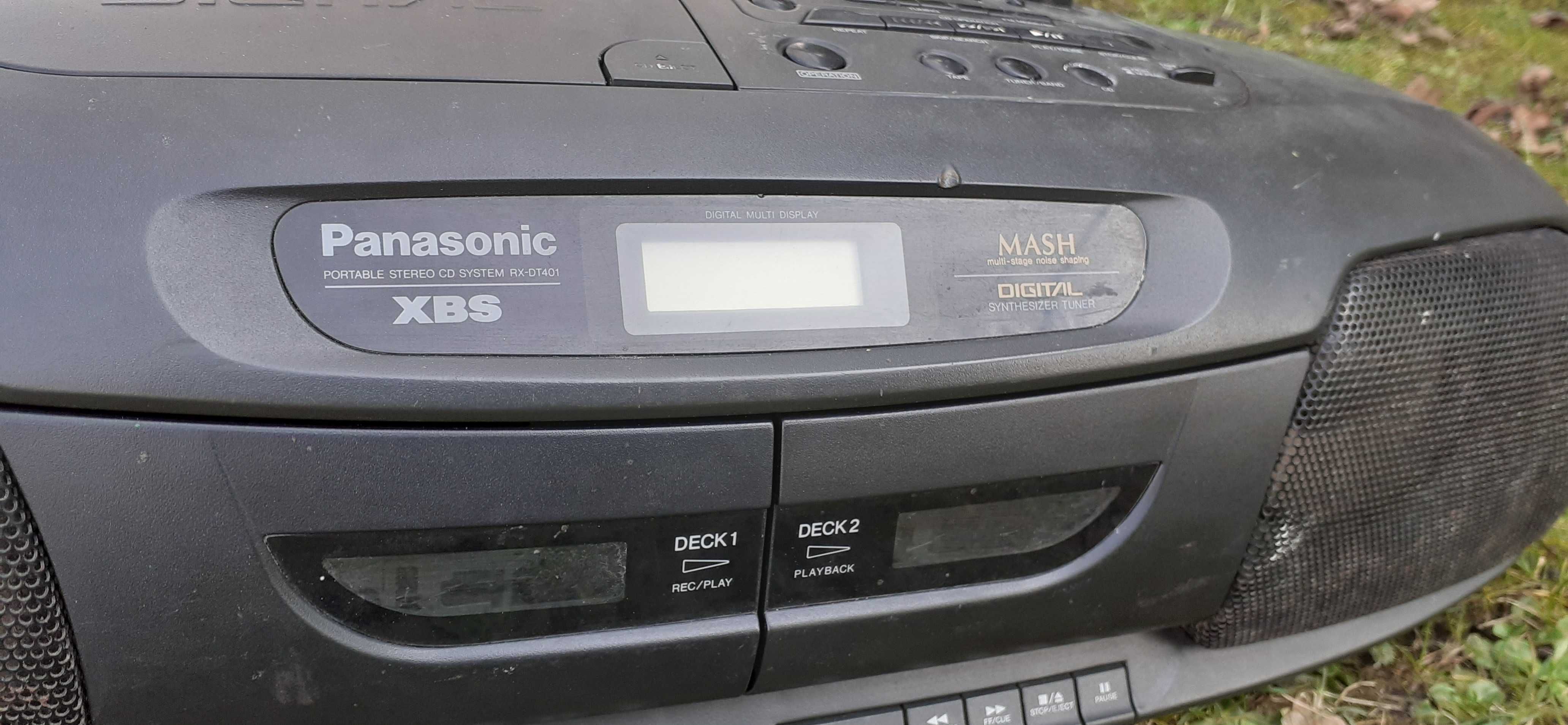 Radiomagnetofon Panasonic RX-DT401, radio, CD, Bumbox do naprawy.
