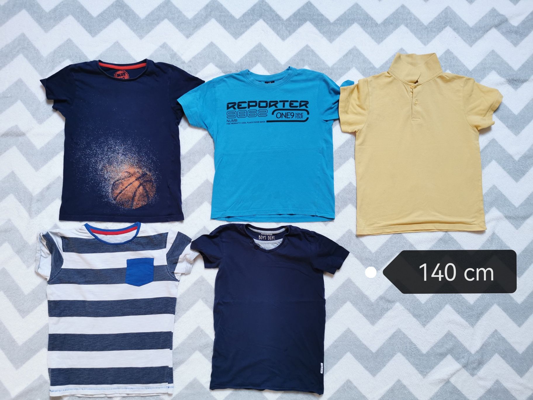 140 cm zestaw koszulek t-shirt polo