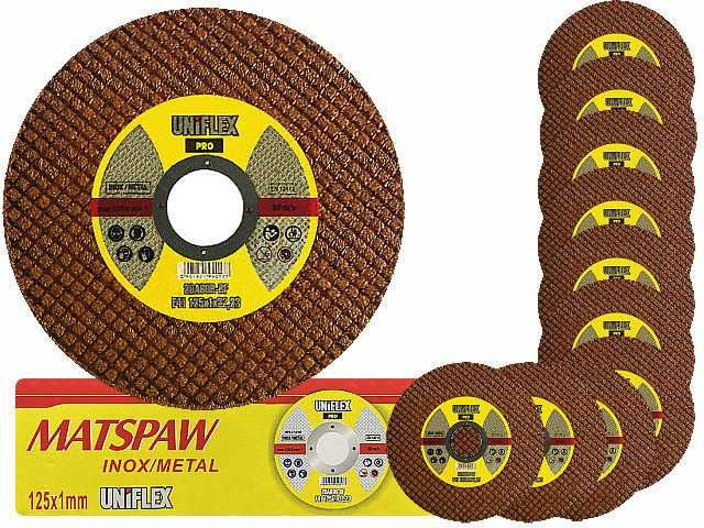10x Tarcza tarcze do cięcia metalu stali INOX UNIFLEX PRO 125 x 1,0