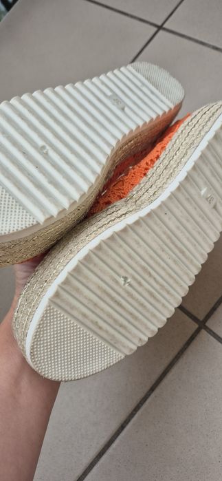Espadryle 37 pomarańczowe